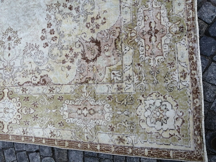 Green Turkish Runner Rug 8' 5" x 12' 4" Hand-Knotted | No. WR32914