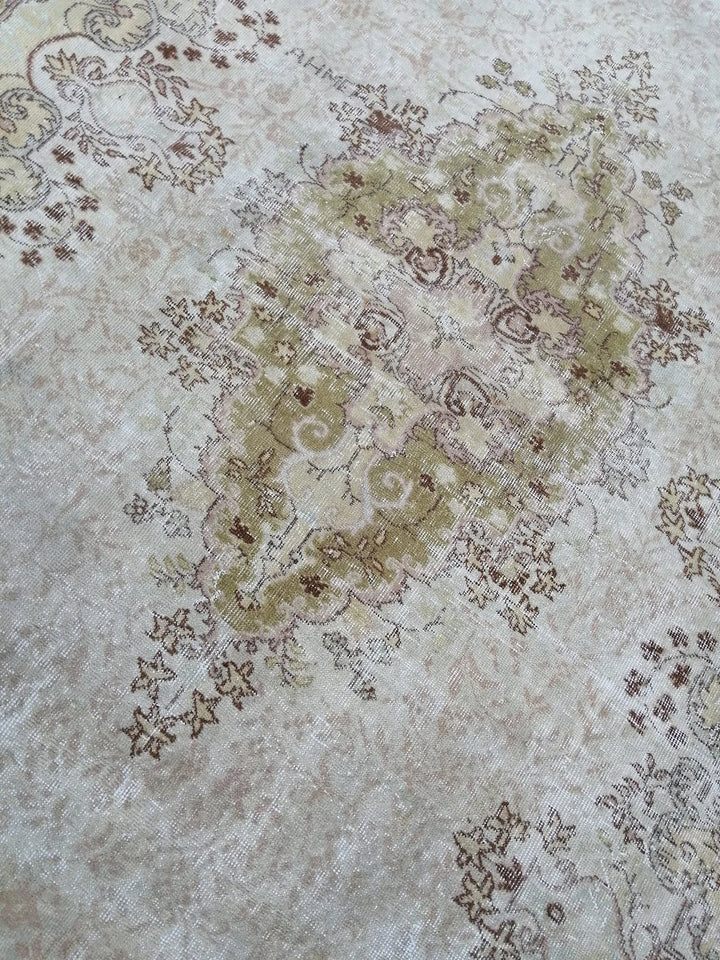 Green Turkish Runner Rug 8' 5" x 12' 4" Hand-Knotted | No. WR32914