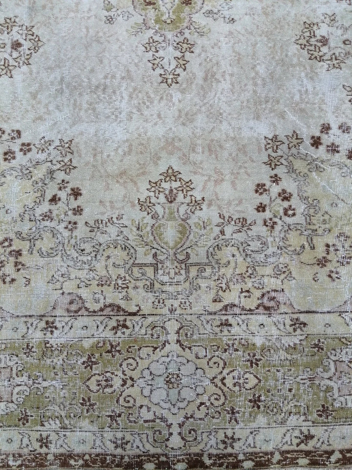 Green Turkish Runner Rug 8' 5" x 12' 4" Hand-Knotted | No. WR32914