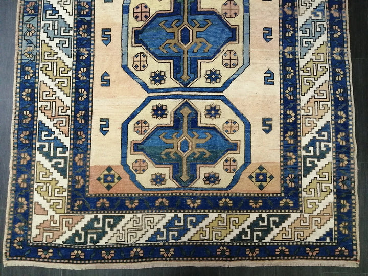 Blue Turkish Runner Rug 5' 3" x 8' 2" Hand-Knotted | No. WR33164