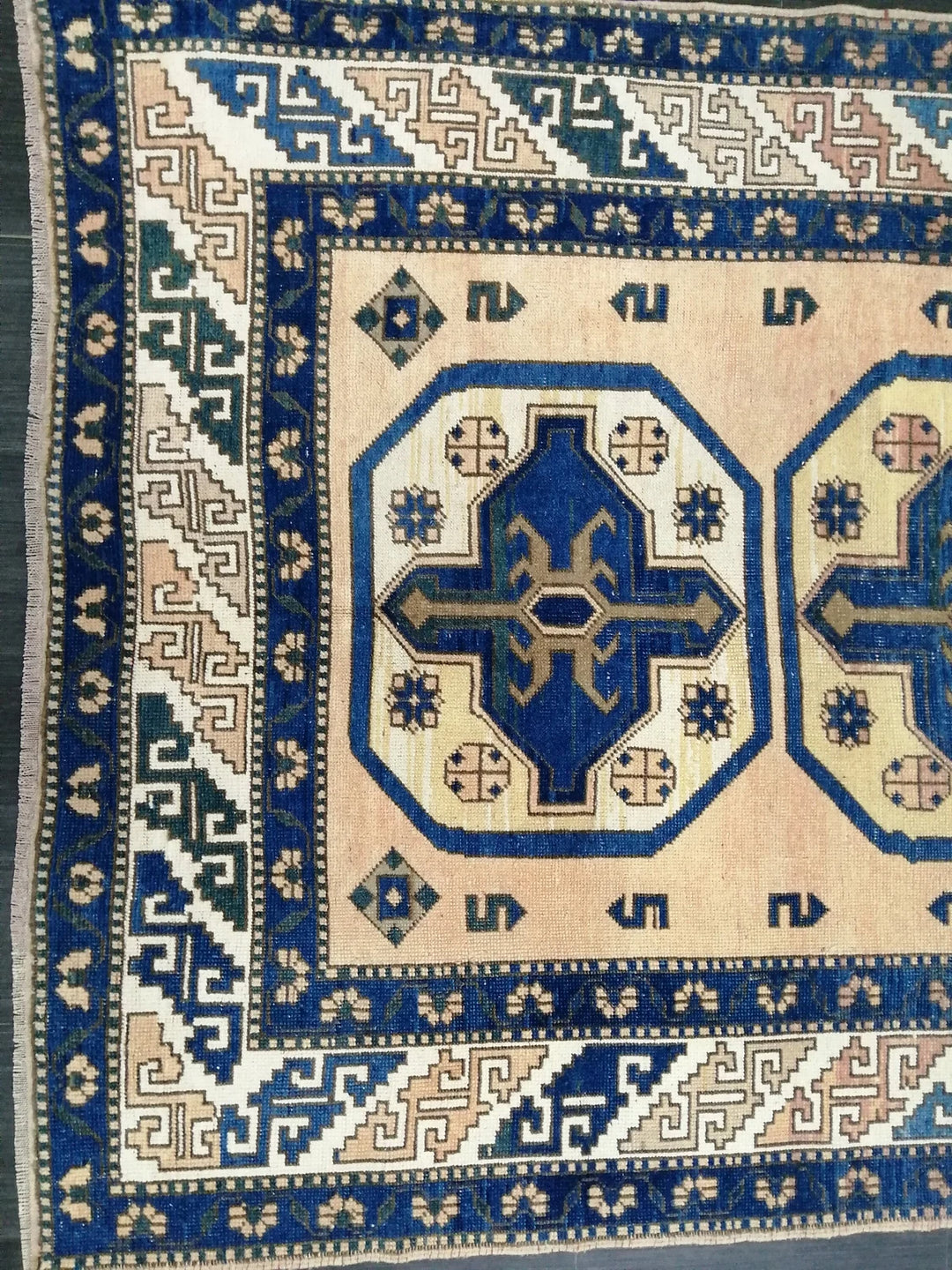 Blue Turkish Runner Rug 5' 3" x 8' 2" Hand-Knotted | No. WR33164