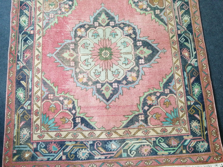 Beige Turkish Runner Rug 4' 8" x 11' 7" Hand-Knotted | No. WR33742