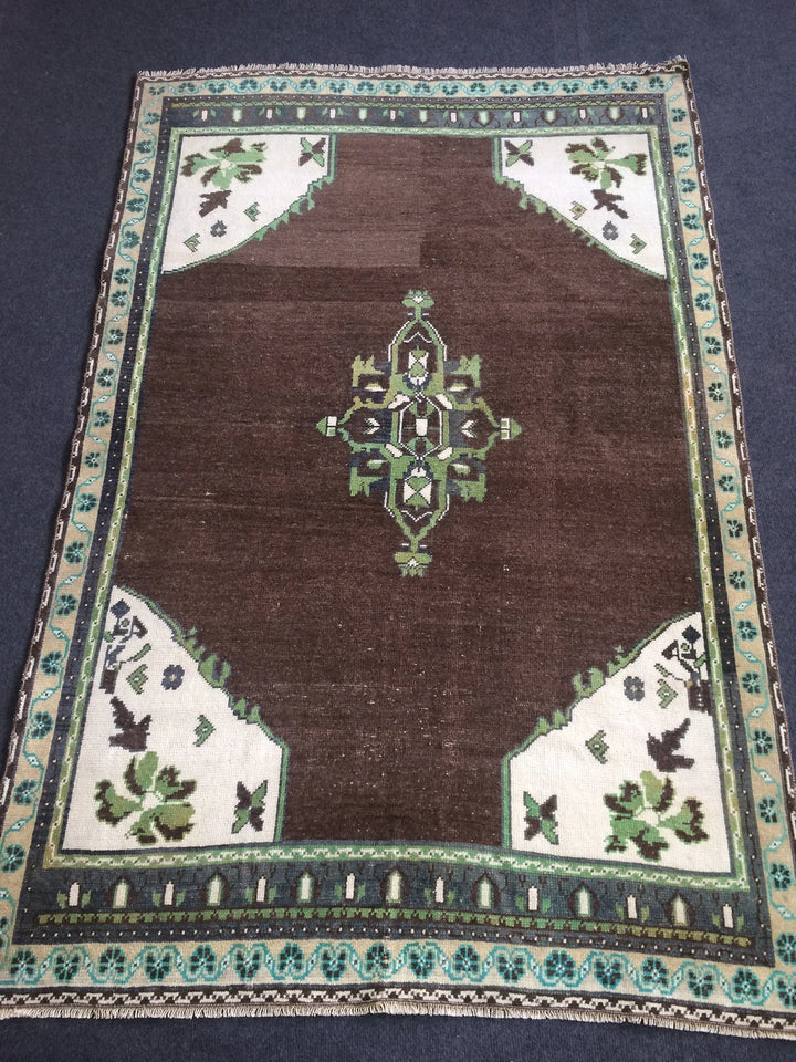 Turkish Runner Rug 4' x 6' Hand-Knotted | No. WR34225