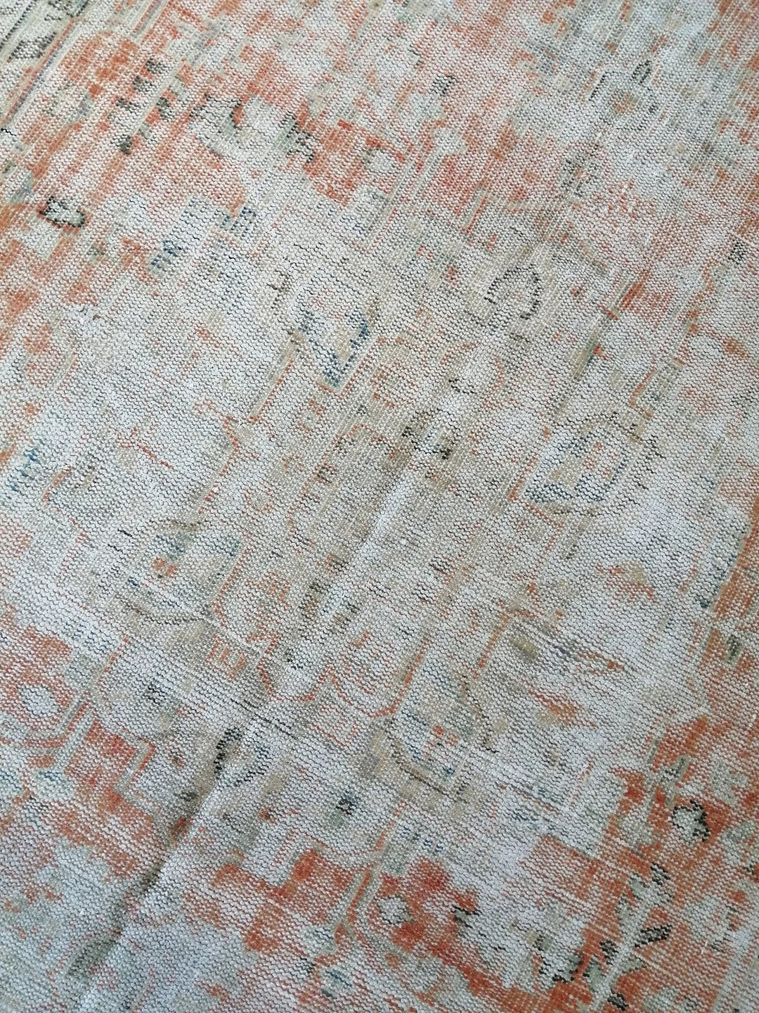 Beige Turkish Runner Rug 6' 7" x 10' Hand-Knotted | No. WR34237