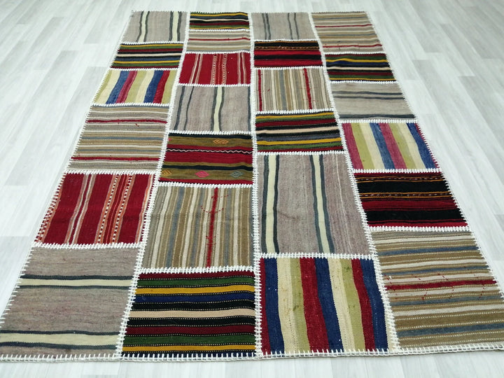 Rust Turkish Runner Rug 5' 1" x 7' 5" Hand-Knotted | No. WR34348