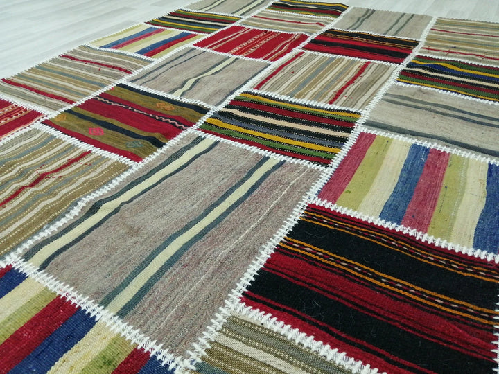 Rust Turkish Runner Rug 5' 1" x 7' 5" Hand-Knotted | No. WR34348