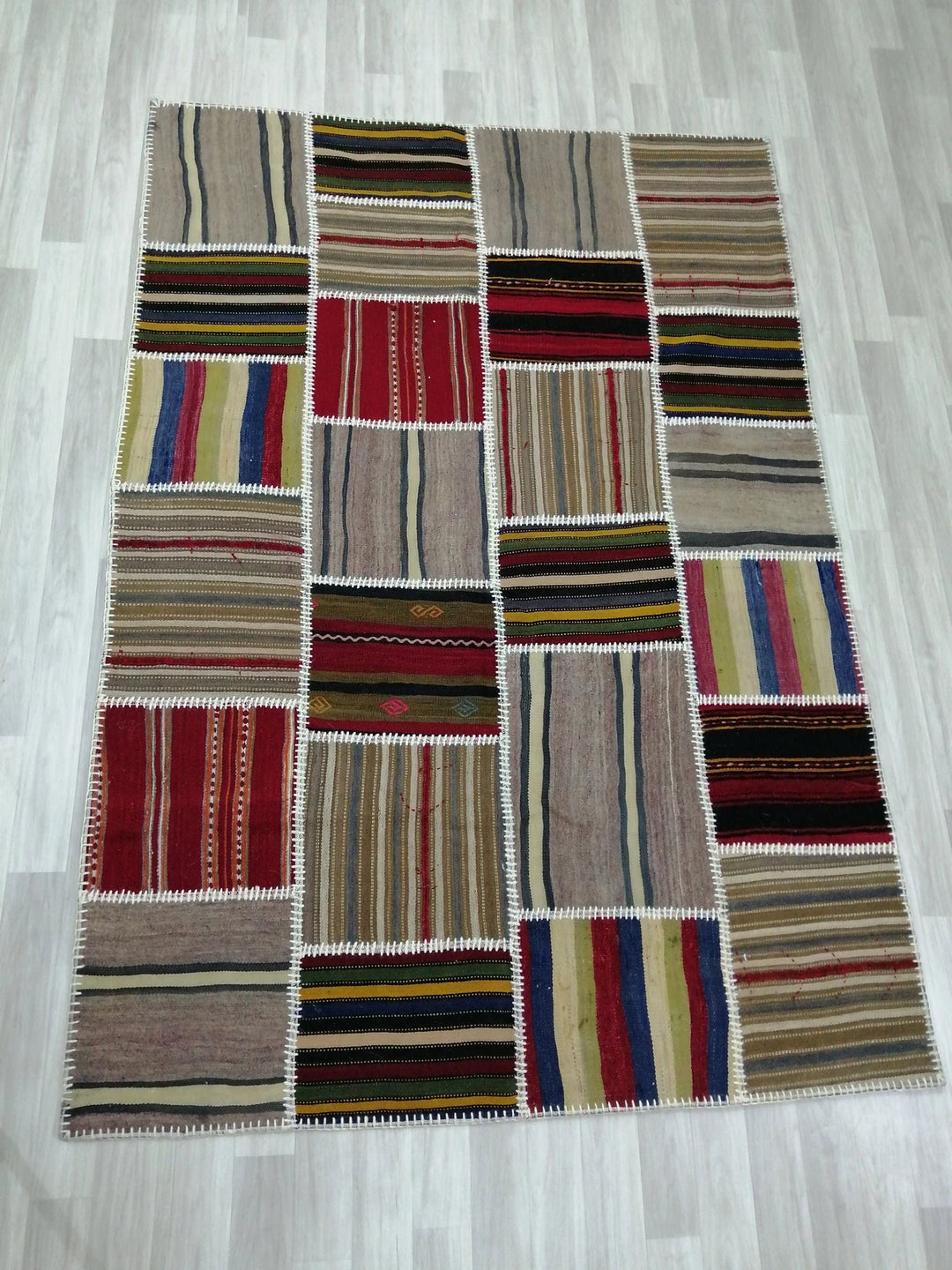 Rust Turkish Runner Rug 5' 1" x 7' 5" Hand-Knotted | No. WR34348