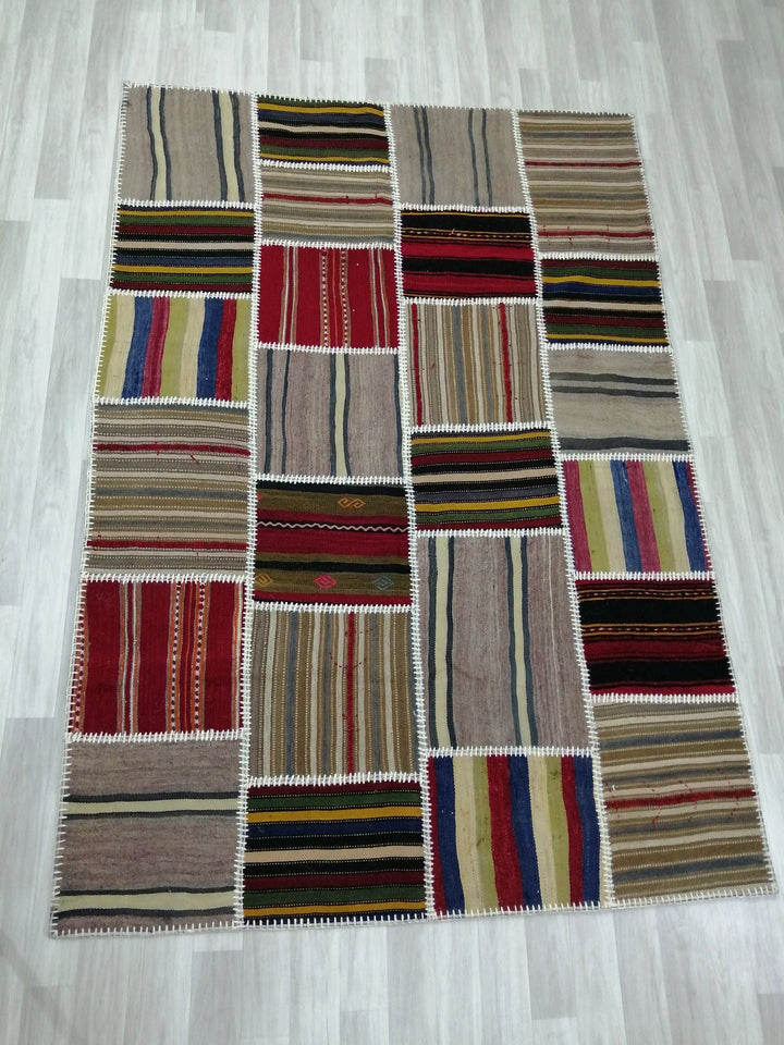 Rust Turkish Runner Rug 5' 1" x 7' 5" Hand-Knotted | No. WR34348