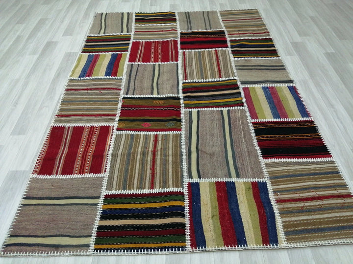 Rust Turkish Runner Rug 5' 1" x 7' 5" Hand-Knotted | No. WR34348