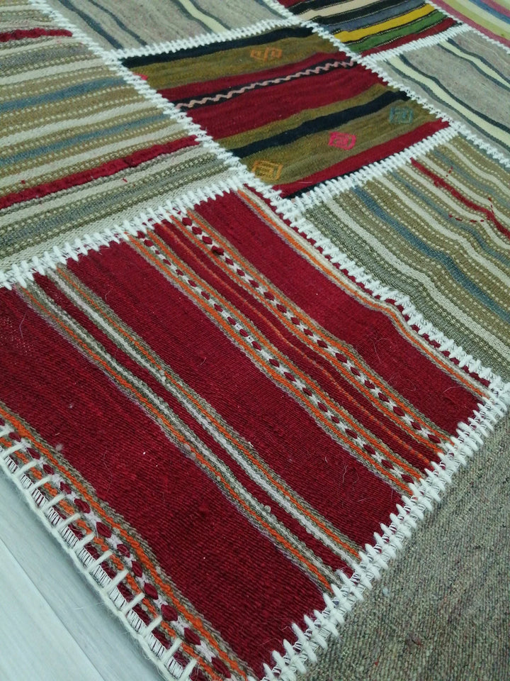 Rust Turkish Runner Rug 5' 1" x 7' 5" Hand-Knotted | No. WR34348
