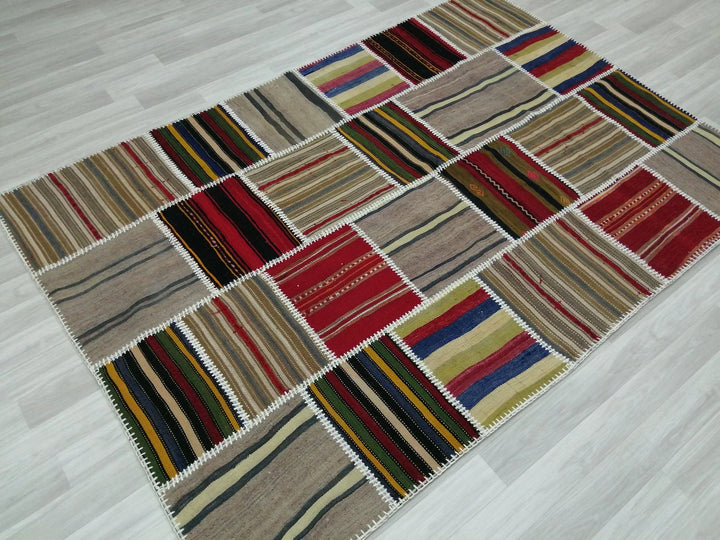 Rust Turkish Runner Rug 5' 1" x 7' 5" Hand-Knotted | No. WR34348