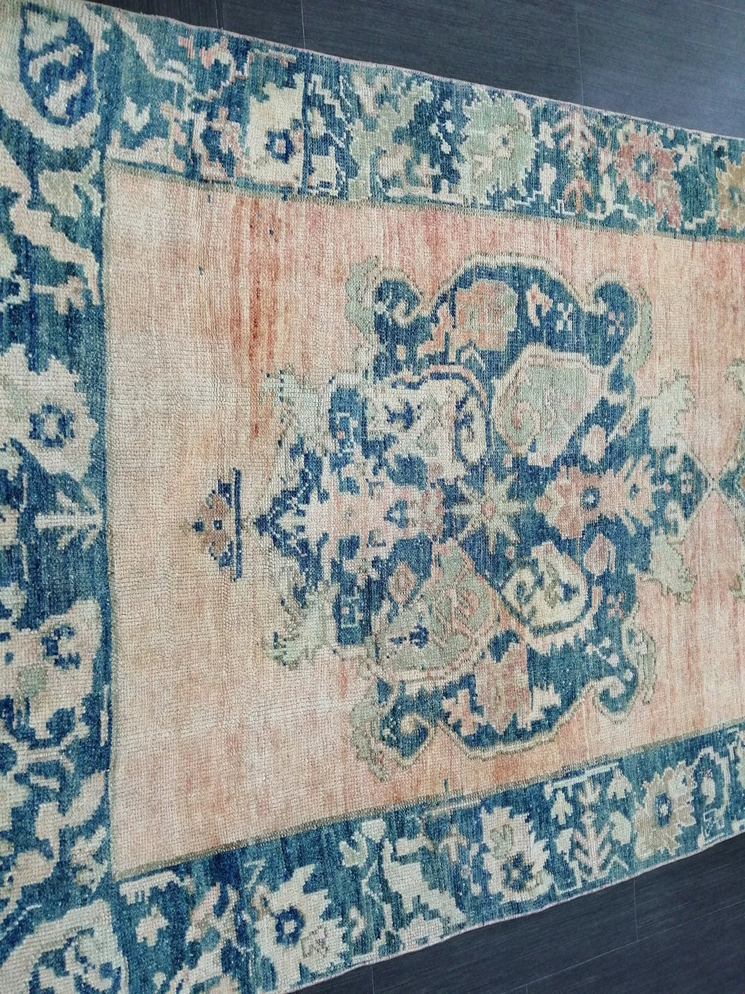 Pink Turkish Runner Rug 4' 2" x 11' 8" Hand-Knotted | No. WR34397