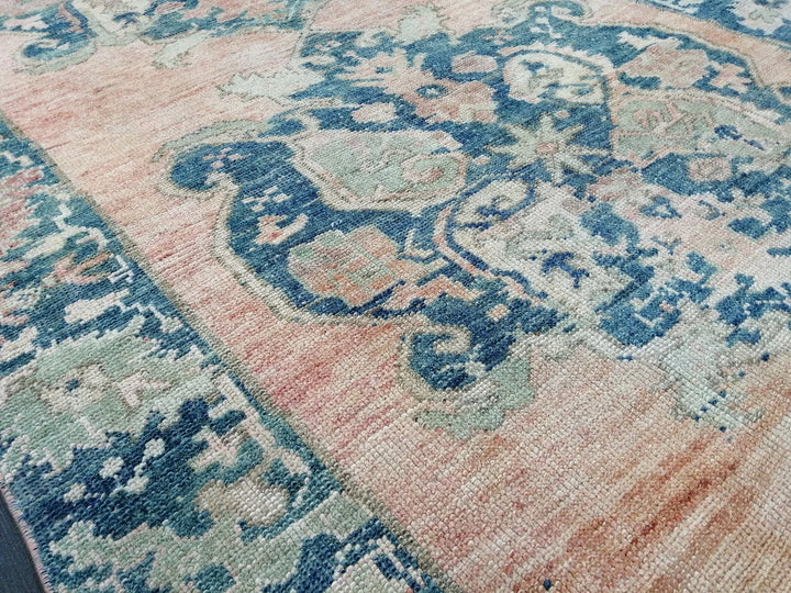 Pink Turkish Runner Rug 4' 2" x 11' 8" Hand-Knotted | No. WR34397