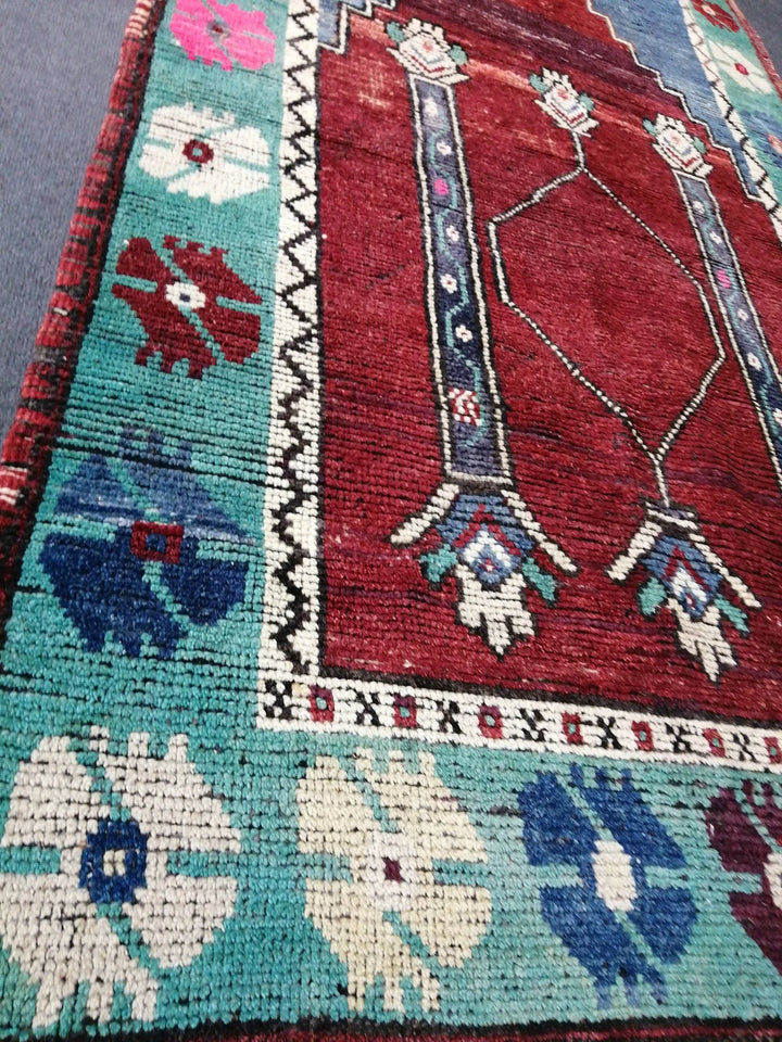 Turkish Runner Rug 3' 8" x 6' 7" Hand-Knotted | No. WR34533