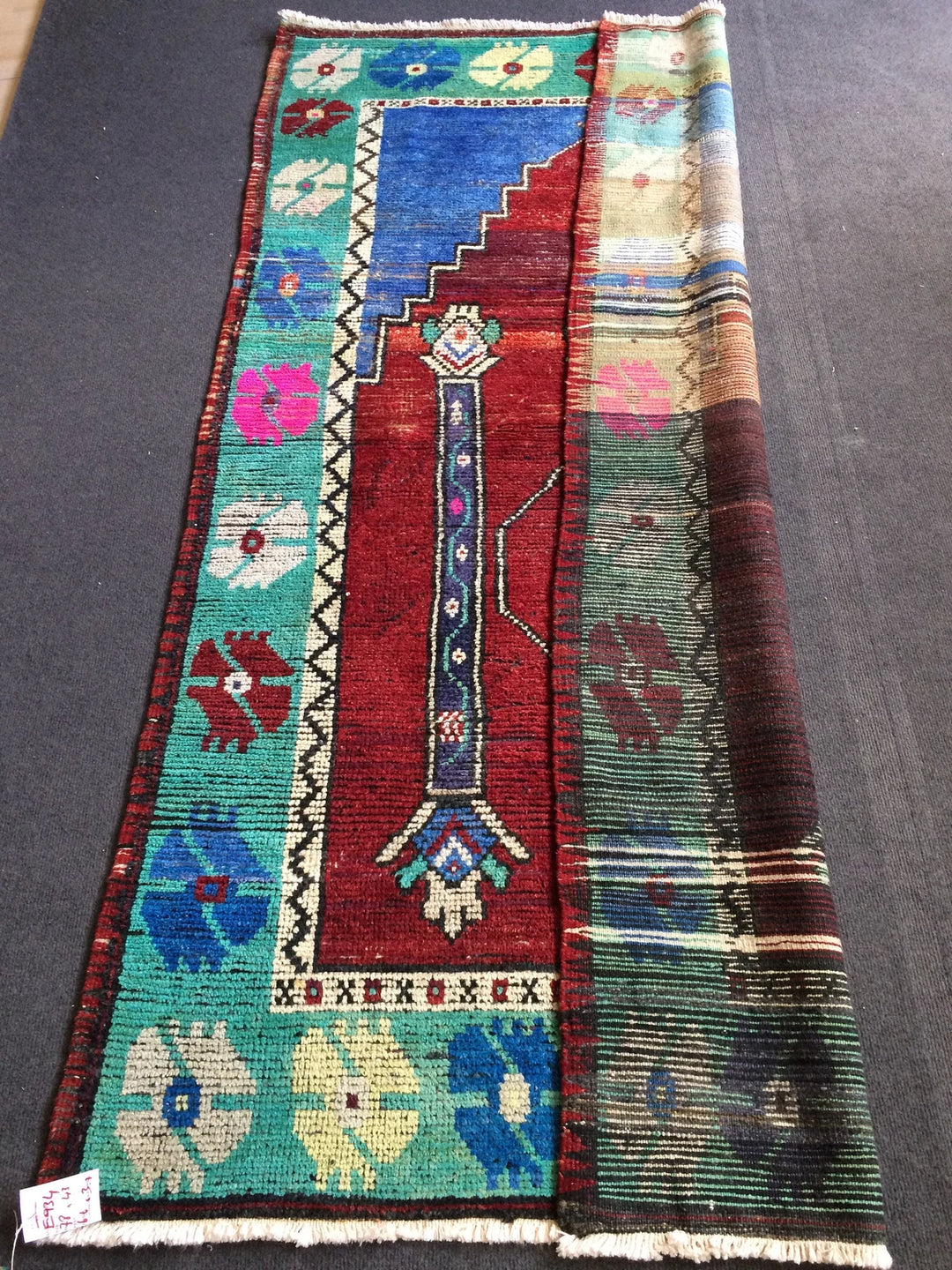 Turkish Runner Rug 3' 8" x 6' 7" Hand-Knotted | No. WR34533