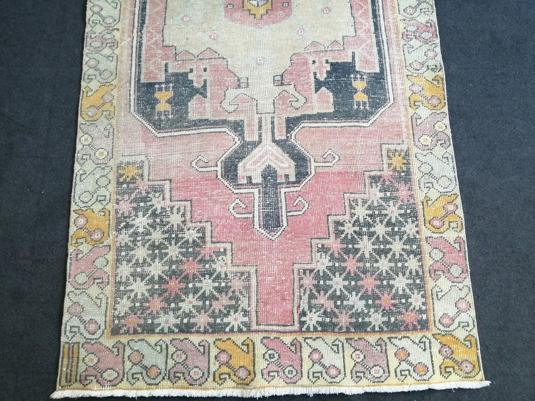 Beige Turkish Runner Rug 4' x 8' 4" Hand-Knotted | No. WR34759