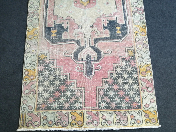 Beige Turkish Runner Rug 4' x 8' 4" Hand-Knotted | No. WR34759