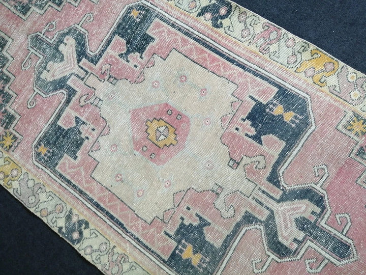Beige Turkish Runner Rug 4' x 8' 4" Hand-Knotted | No. WR34759