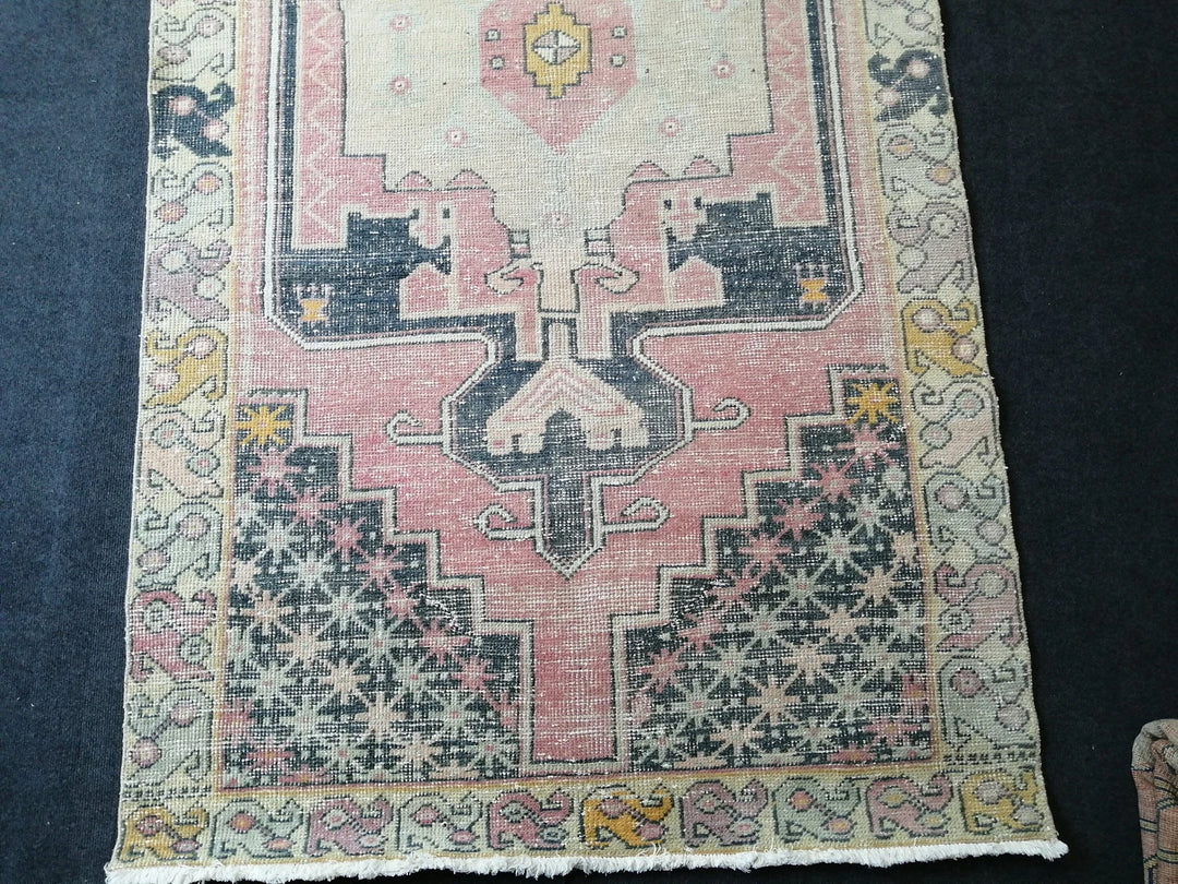 Beige Turkish Runner Rug 4' x 8' 4" Hand-Knotted | No. WR34759