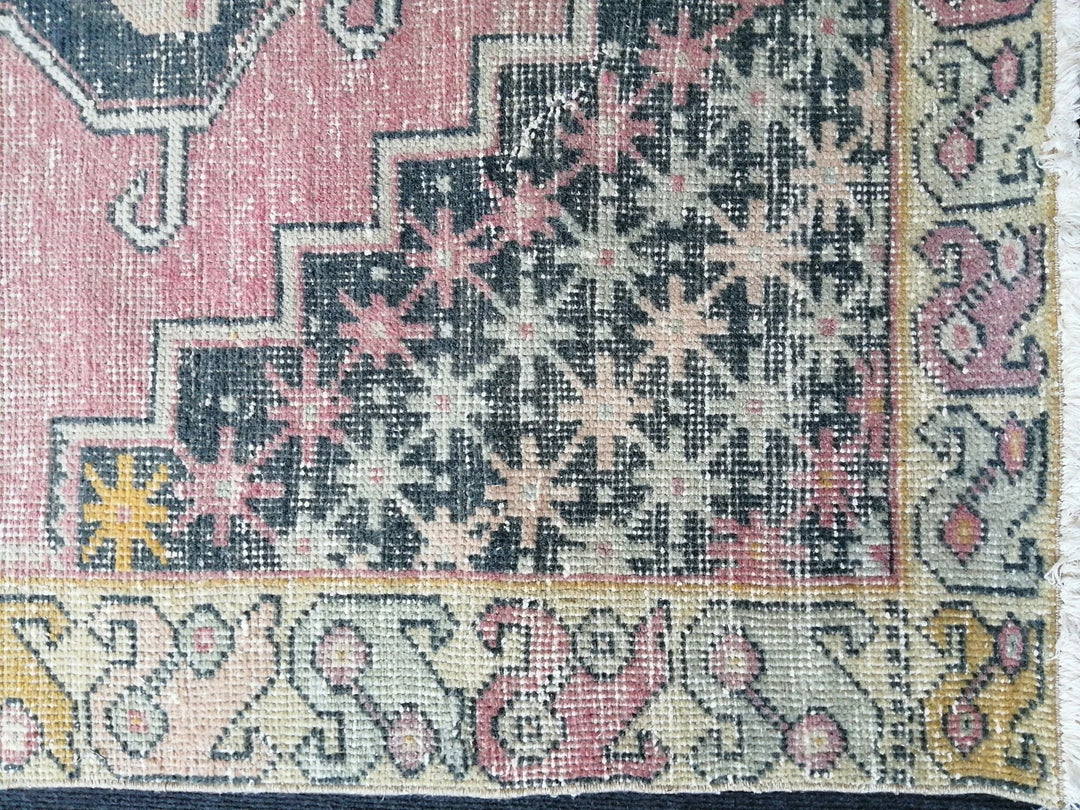 Beige Turkish Runner Rug 4' x 8' 4" Hand-Knotted | No. WR34759