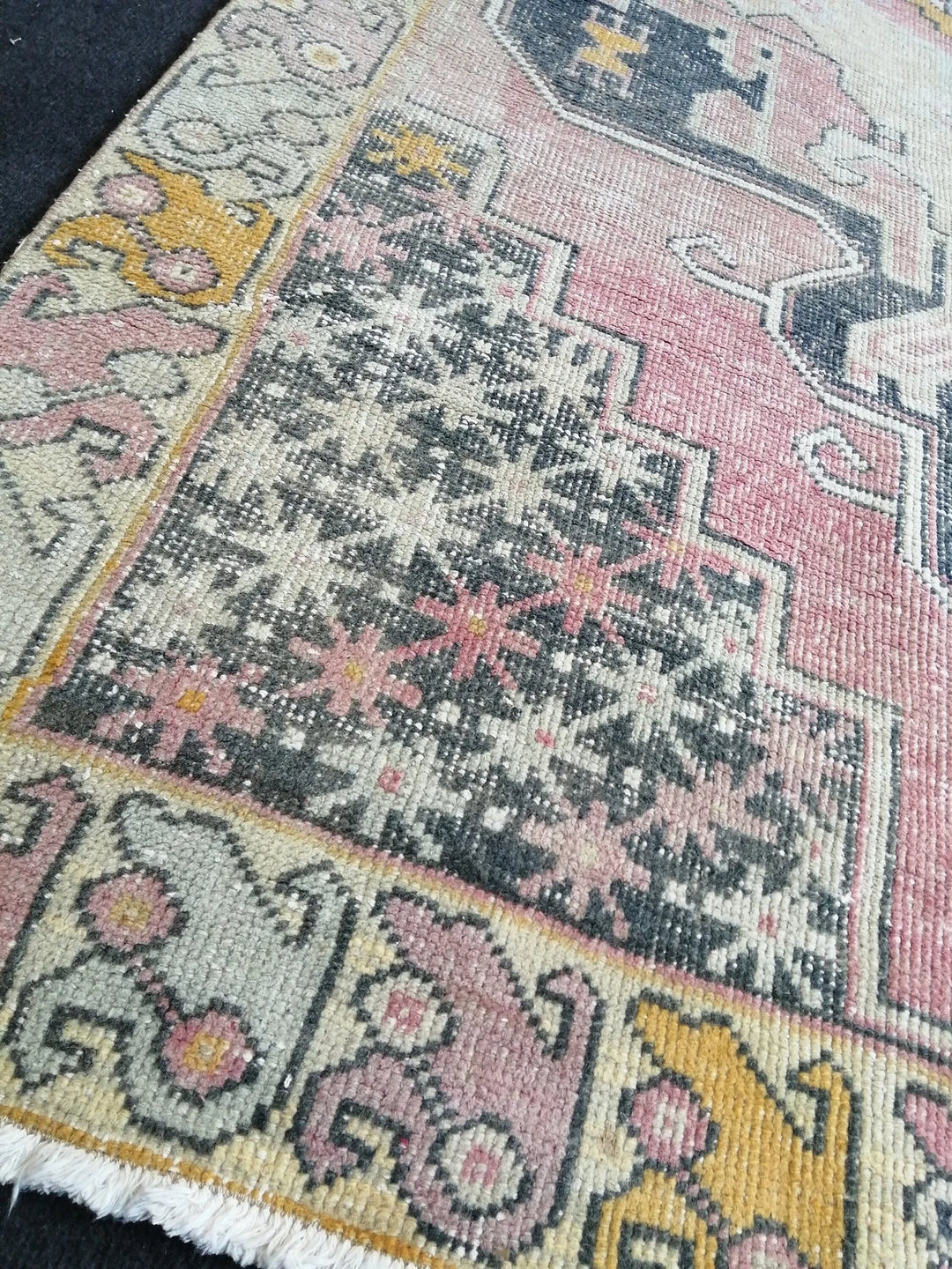 Beige Turkish Runner Rug 4' x 8' 4" Hand-Knotted | No. WR34759