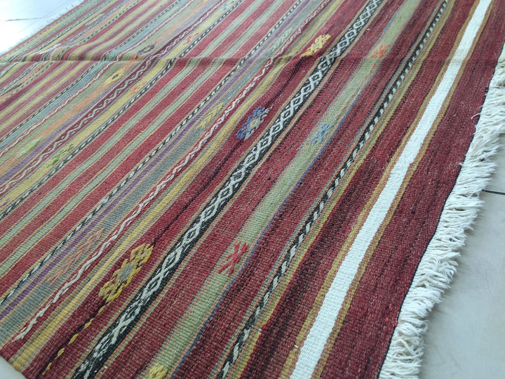 Rust Turkish Runner Rug 5' x 6' Hand-Knotted | No. WR34816