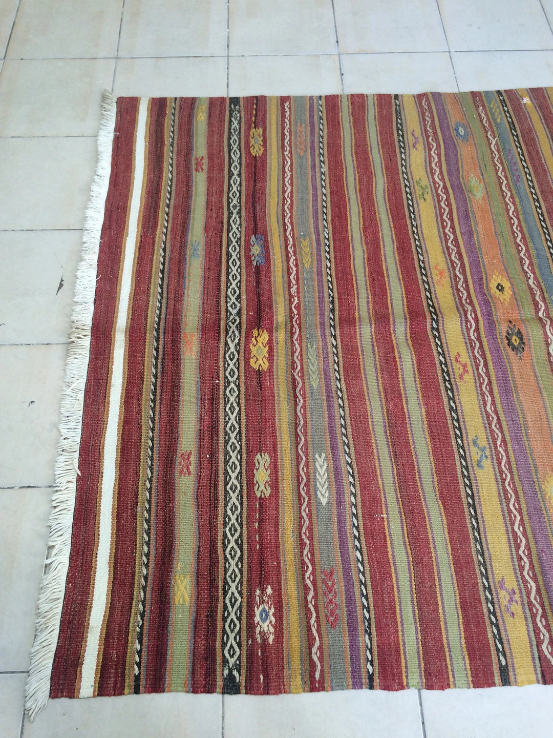 Rust Turkish Runner Rug 5' x 6' Hand-Knotted | No. WR34816