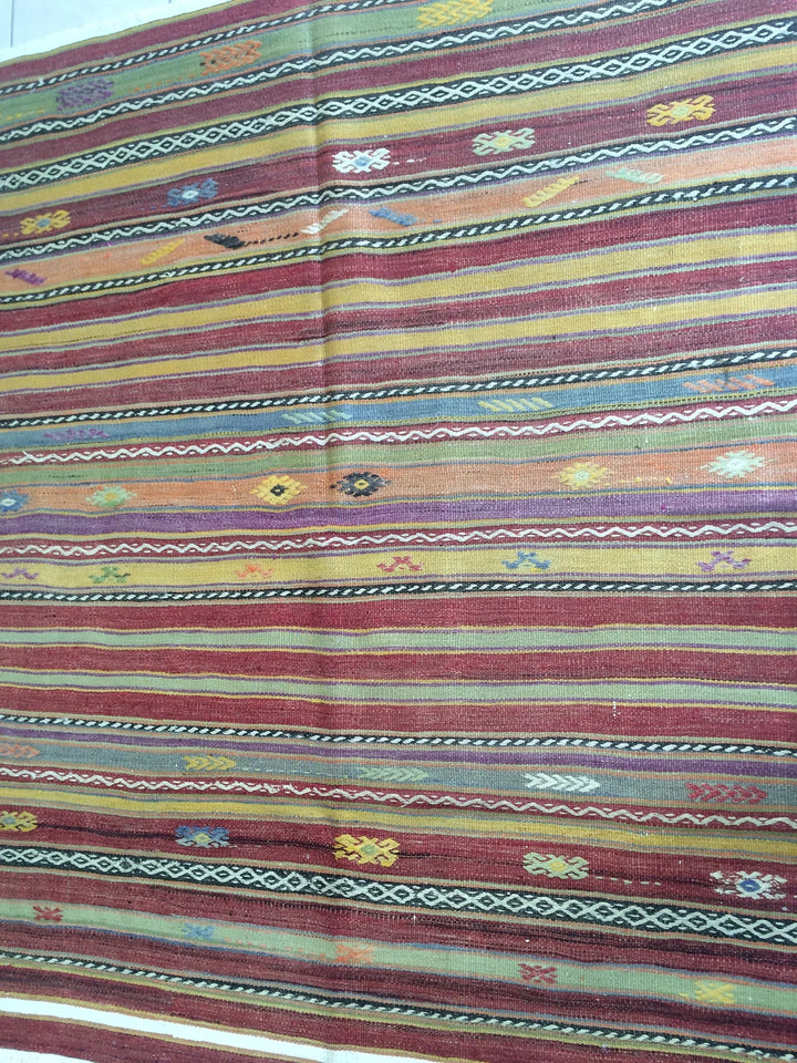 Rust Turkish Runner Rug 5' x 6' Hand-Knotted | No. WR34816
