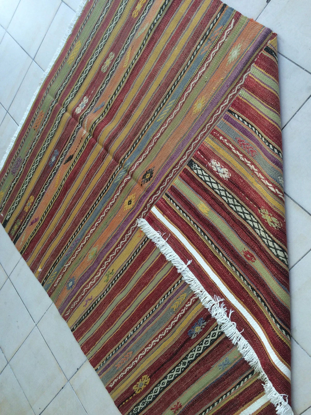 Rust Turkish Runner Rug 5' x 6' Hand-Knotted | No. WR34816