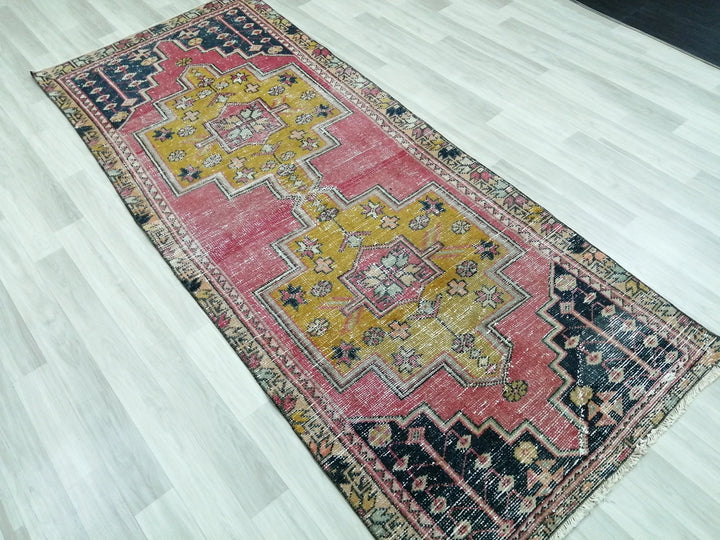 Rust Turkish Runner Rug 3' 4" x 8' 2" Hand-Knotted | No. WR35723