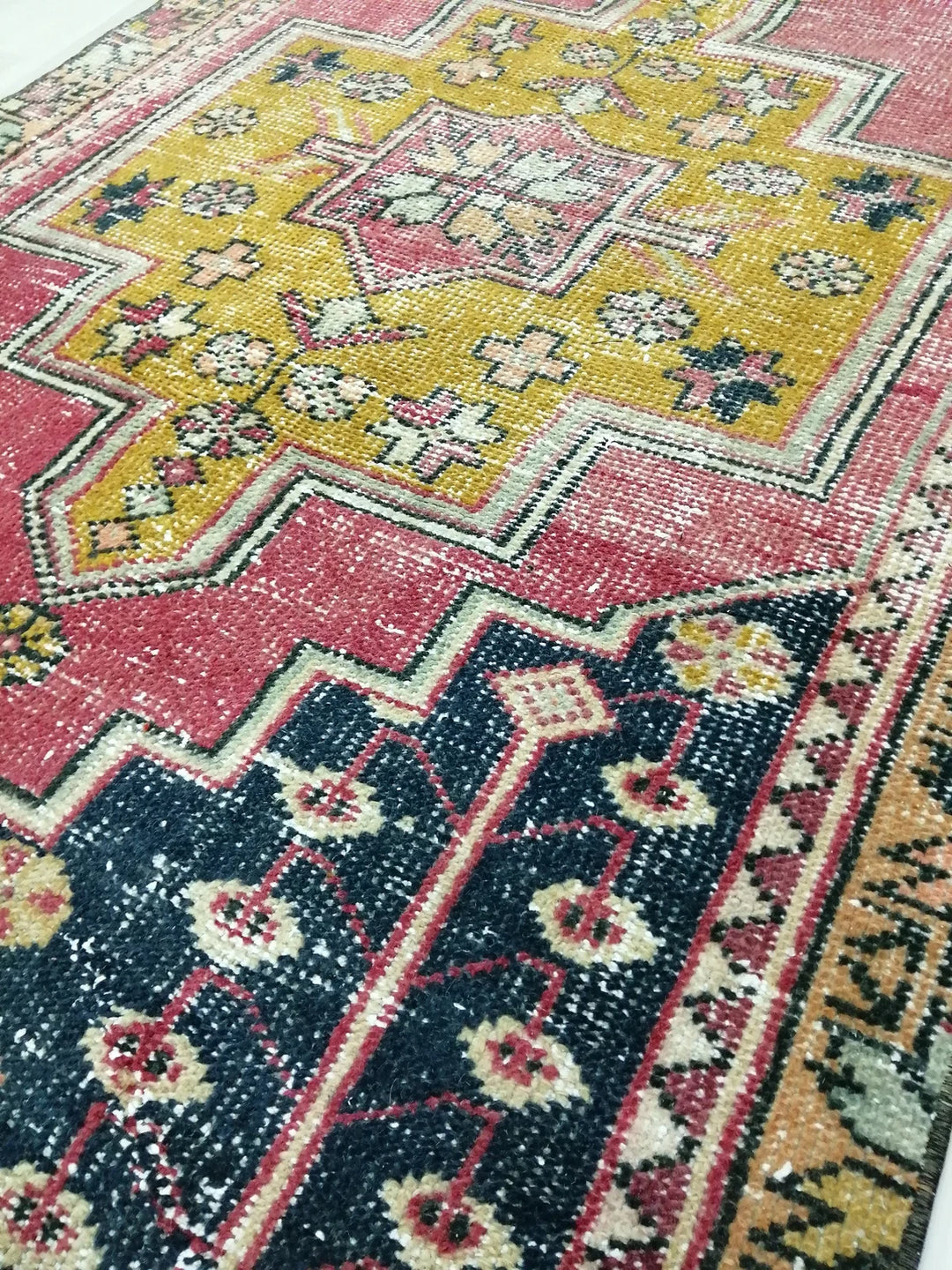 Rust Turkish Runner Rug 3' 4" x 8' 2" Hand-Knotted | No. WR35723