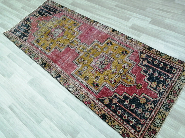 Rust Turkish Runner Rug 3' 4" x 8' 2" Hand-Knotted | No. WR35723