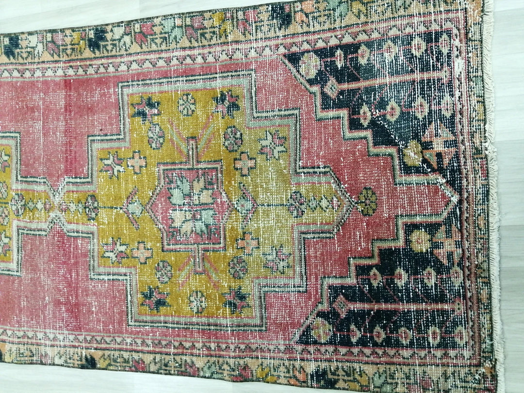 Rust Turkish Runner Rug 3' 4" x 8' 2" Hand-Knotted | No. WR35723