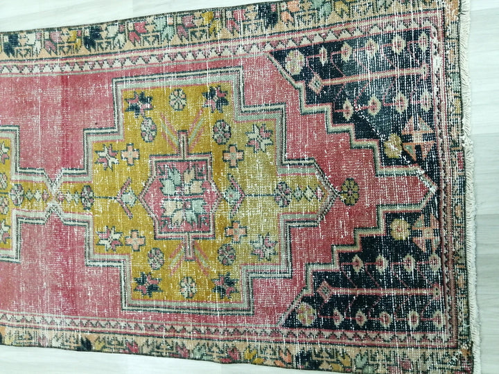 Rust Turkish Runner Rug 3' 4" x 8' 2" Hand-Knotted | No. WR35723