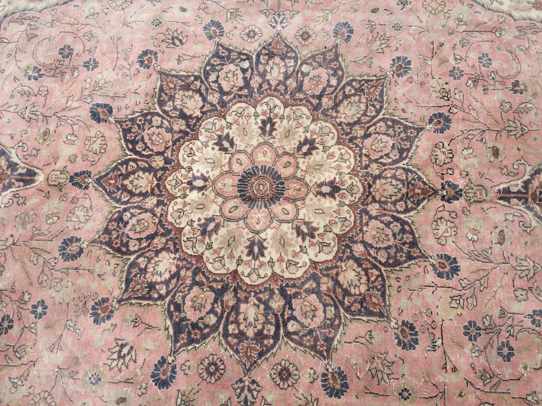 Pink Turkish Runner Rug 6' 6" x 10' Hand-Knotted | No. WR36005