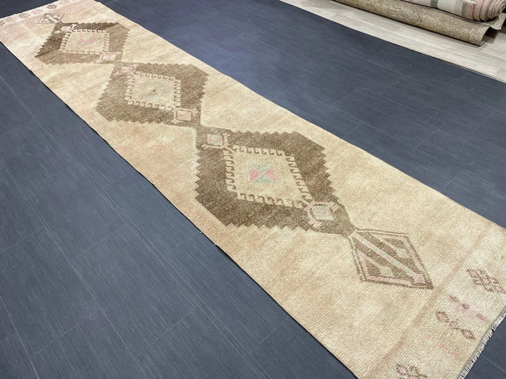 Pink Turkish Runner Rug 2' 7" x 12' 3" Hand-Knotted | No. WR36132