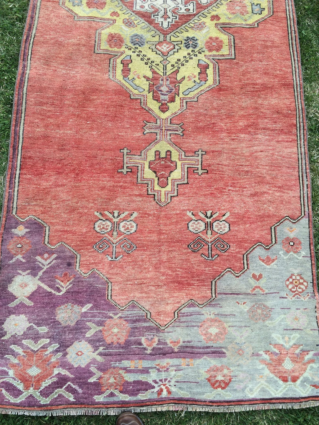 Rust Turkish Runner Rug 4' x 12' Hand-Knotted | No. WR36591