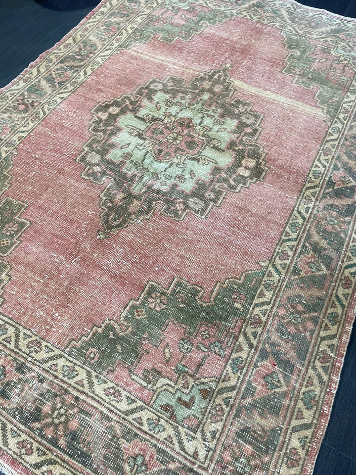 Blue Turkish Oushak Rug 4' 4" x 6' 4" Hand-Knotted | No. WR36802
