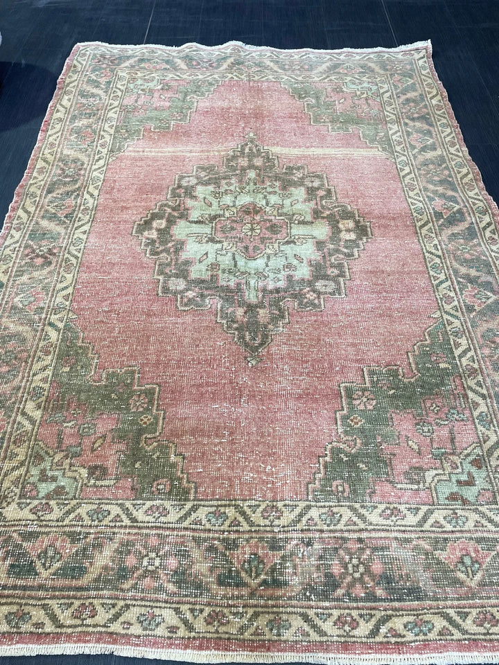 Blue Turkish Oushak Rug 4' 4" x 6' 4" Hand-Knotted | No. WR36802