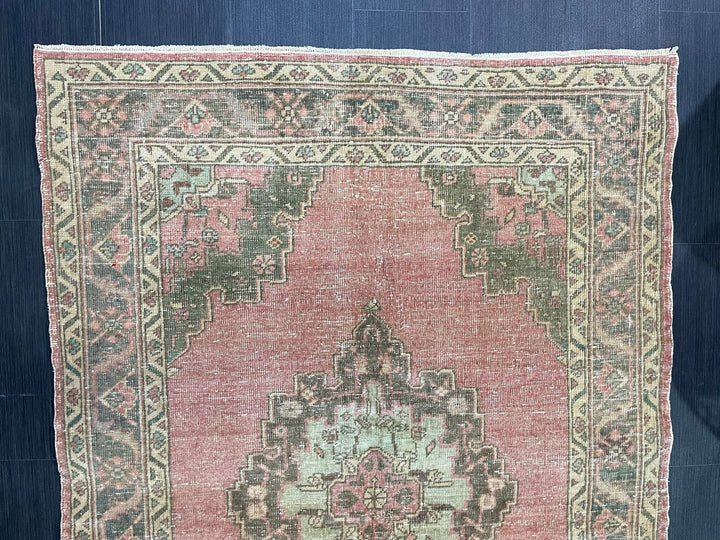 Blue Turkish Oushak Rug 4' 4" x 6' 4" Hand-Knotted | No. WR36802