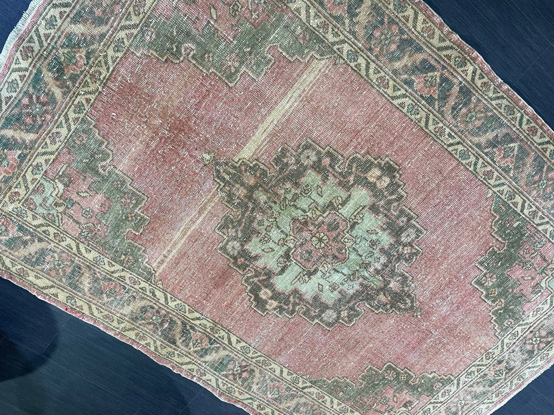 Blue Turkish Oushak Rug 4' 4" x 6' 4" Hand-Knotted | No. WR36802
