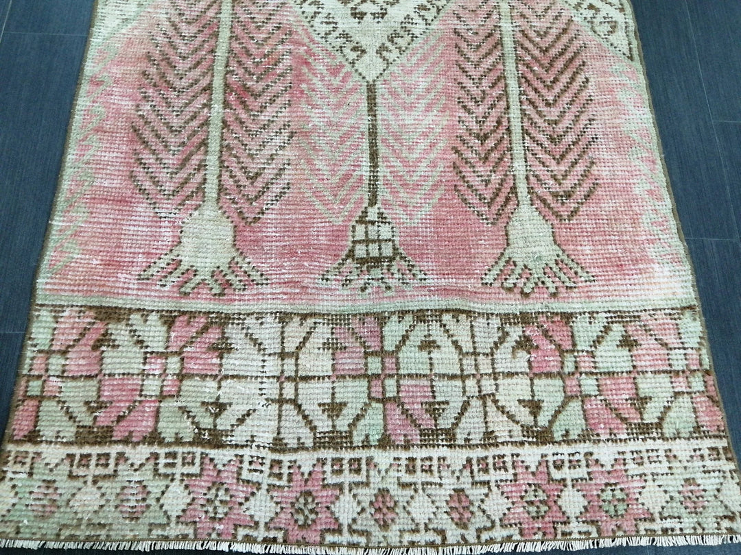 Green Turkish Runner Rug 3' x 11' 4" Hand-Knotted | No. WR36874