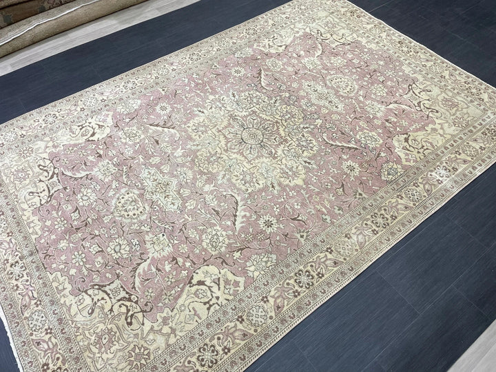 Navy Turkish Vintage Rug 6' 4" x 9' 8" Hand-Knotted | No. WR37120