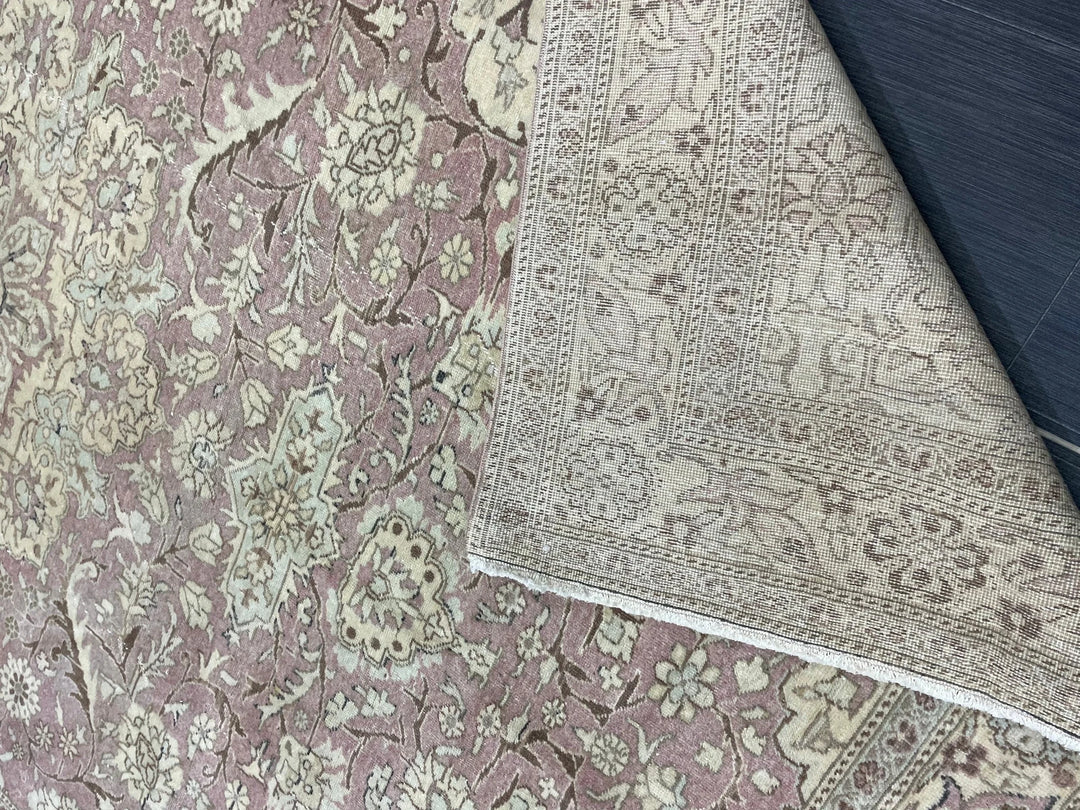 Navy Turkish Vintage Rug 6' 4" x 9' 8" Hand-Knotted | No. WR37120