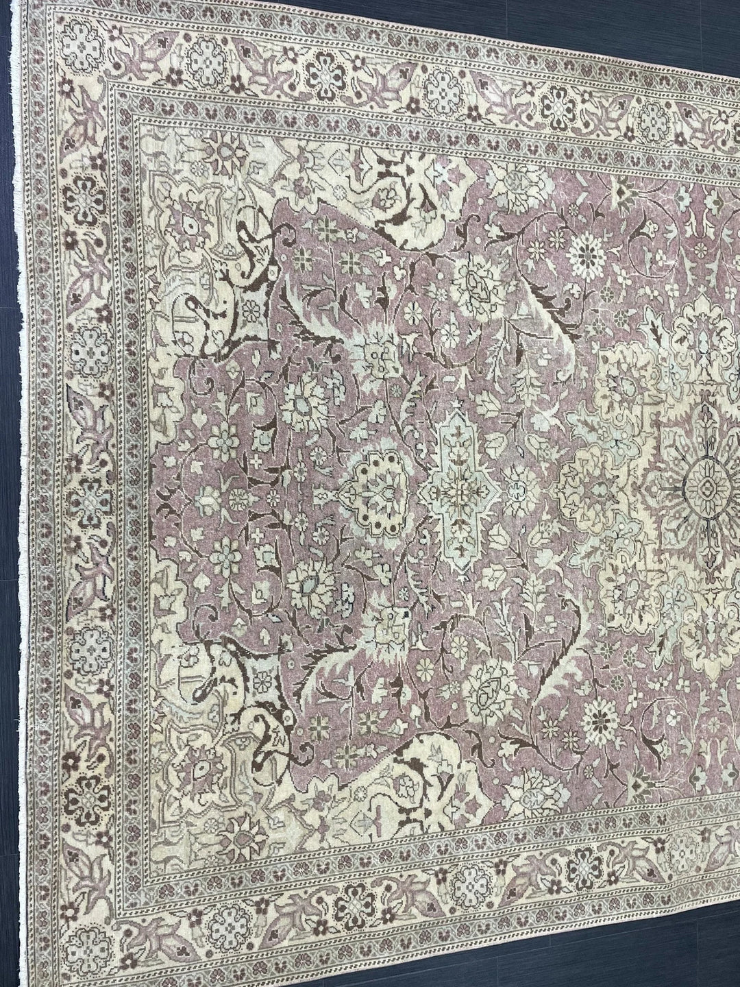 Navy Turkish Vintage Rug 6' 4" x 9' 8" Hand-Knotted | No. WR37120