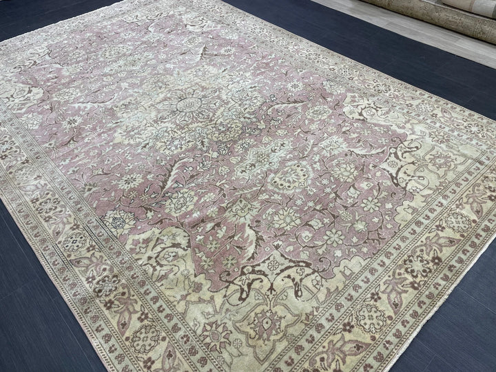 Navy Turkish Vintage Rug 6' 4" x 9' 8" Hand-Knotted | No. WR37120