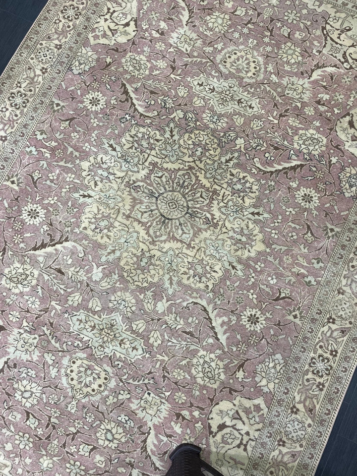 Navy Turkish Vintage Rug 6' 4" x 9' 8" Hand-Knotted | No. WR37120