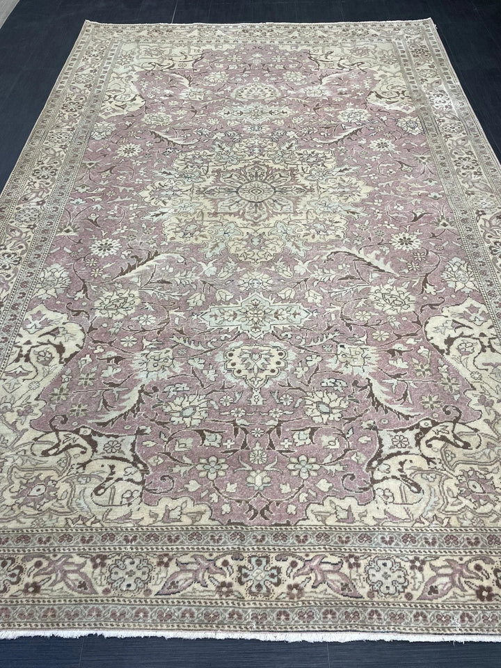 Navy Turkish Vintage Rug 6' 4" x 9' 8" Hand-Knotted | No. WR37120