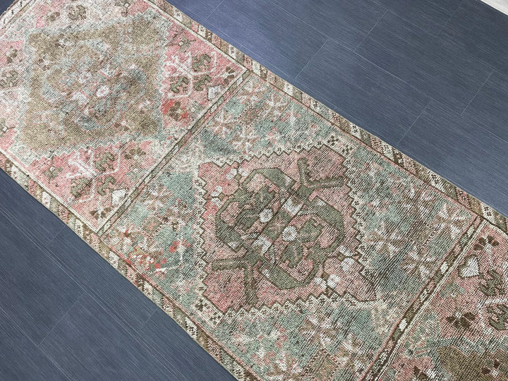 Turkish Runner Rug 3' 4" x 10' 11" Hand-Knotted | No. WR37264