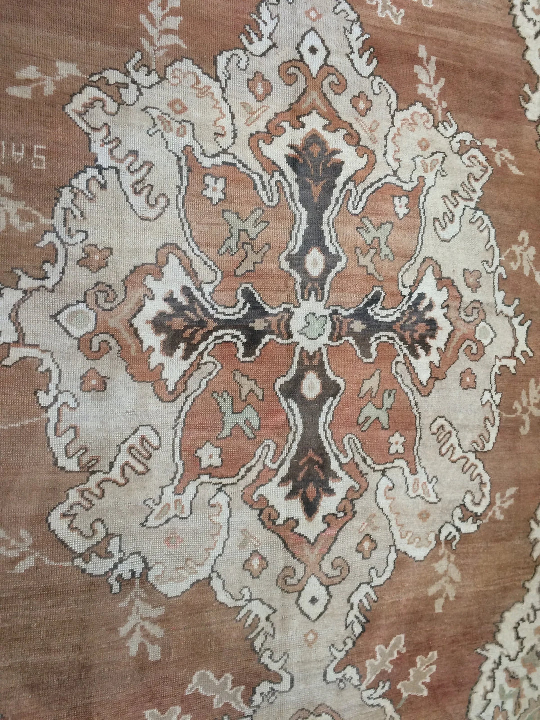 Brown Turkish Runner Rug 7' x 10' 6" Hand-Knotted | No. WR37506
